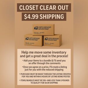 $4.99 Shipping TODAY Thursday April 30…BUNDLE & SAVE!!  Let’s Make A Deal!!!